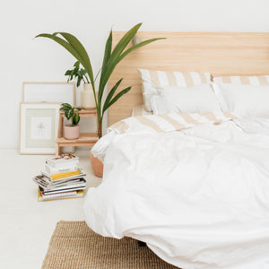 415 Thread Count Percale Pillowcase Set | Wide Stripe Latte