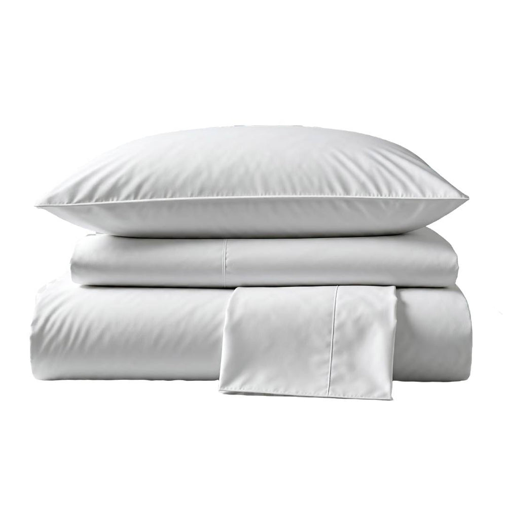 600 Thread Count Sateen Bed Sheet Set | White