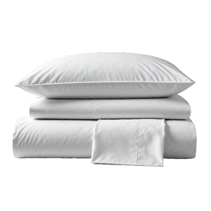 600 Thread Count Sateen Bed Sheet Set | White