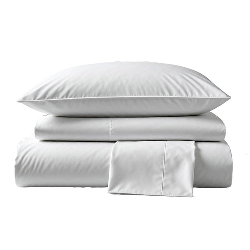 600 Thread Count Sateen Bed Sheet Set | White