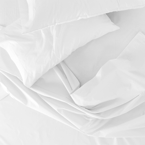 285 Thread Count Percale Bed Sheet Set | White