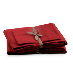 285 Thread Count Percale Bed Sheet Set | Burgundy