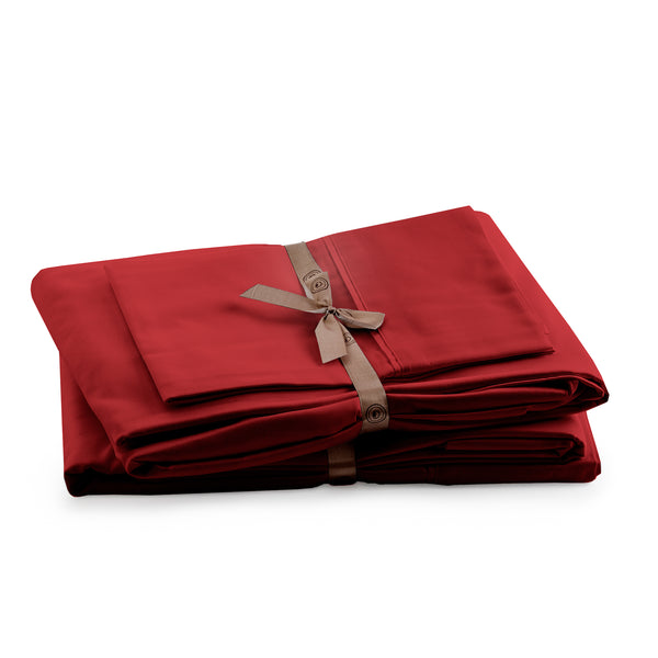 285 Thread Count Percale Bed Sheet Set | Burgundy