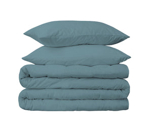 415 Thread Count Percale Duvet Cover Set | Light Denim