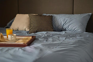 415 Thread Count Percale Duvet Cover Set | Light Denim