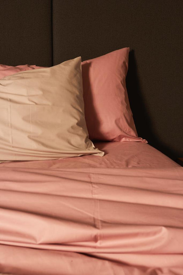 415 Thread Count Percale Bed Sheet Set | Rose Gold