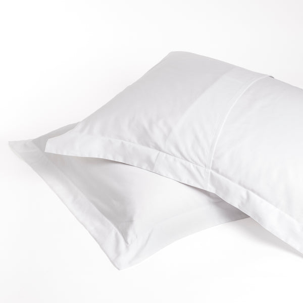 285 Thread Count Percale Duvet Cover Set with Buttons  | White