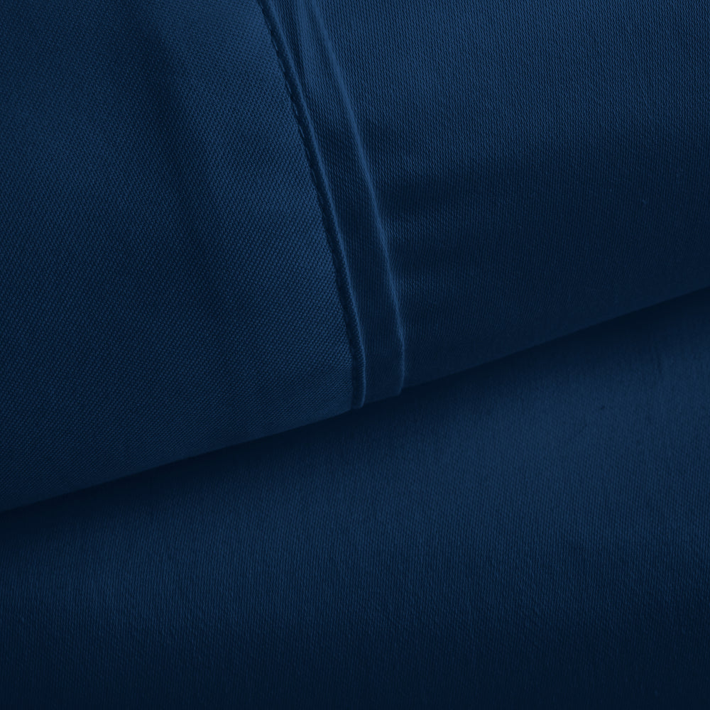 415 Thread Count Percale Bed Sheet Set | Navy Blue