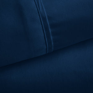 415 Thread Count Percale Bed Sheet Set | Navy Blue